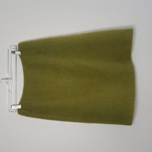 Vintage mohair midi skirt olive green size 12
